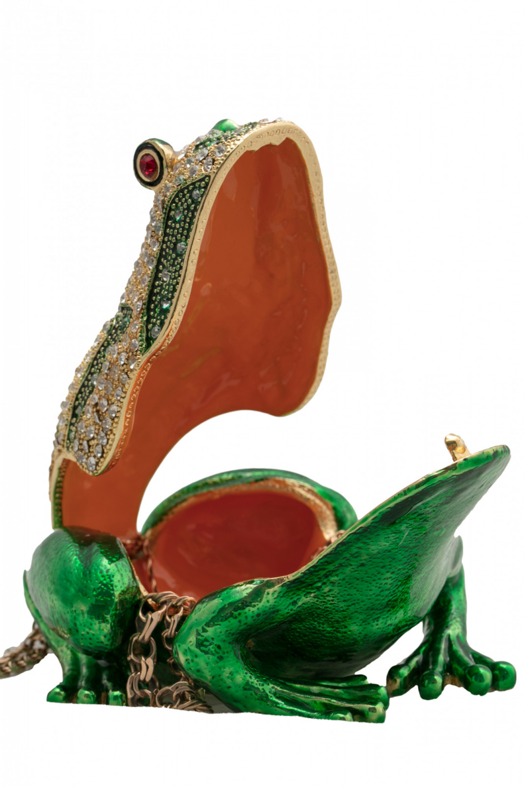 Шкатулка сувенирная в виде большой лягушки S-629B2,зелёный