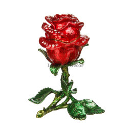Шкатулка сувенирная в виде розы S-626C, красный