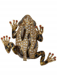 Шкатулка сувенирная в виде лягушки S-4148,коричневый