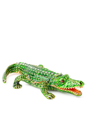 Шкатулки для украшений Крокодил S-004 зеленый 
